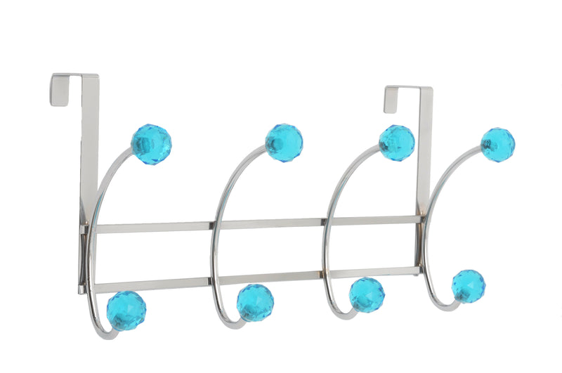Aspect Contemporary Overdoor Hooks, 8 Blue Crystal Hooks (6024393326755)