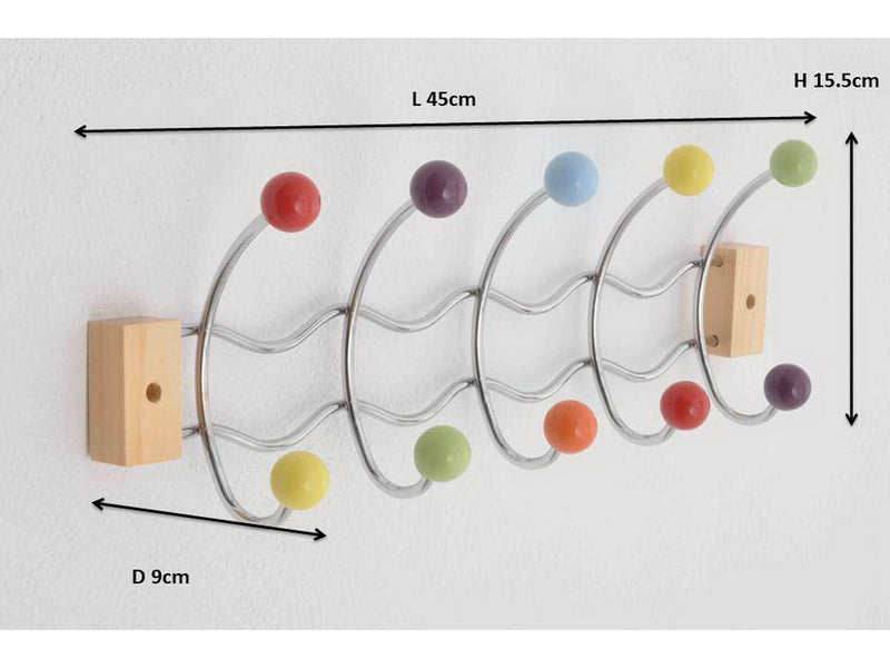 Aspect Deluxe Wall Mounted Coat Rack-Multi-colour (6024393392291)
