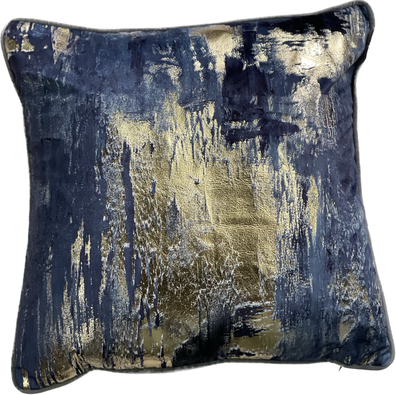 Dark Blue Abstract Art Artwork Cushion,45x45cm (CSHN10)