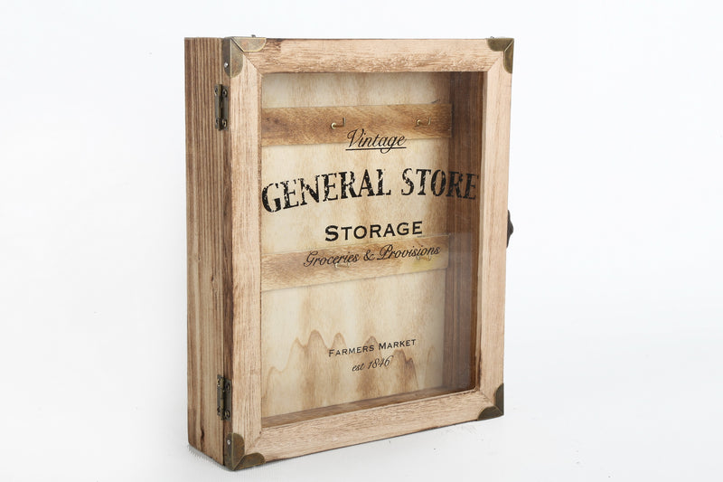 Vintage Wooden Key Storage Box