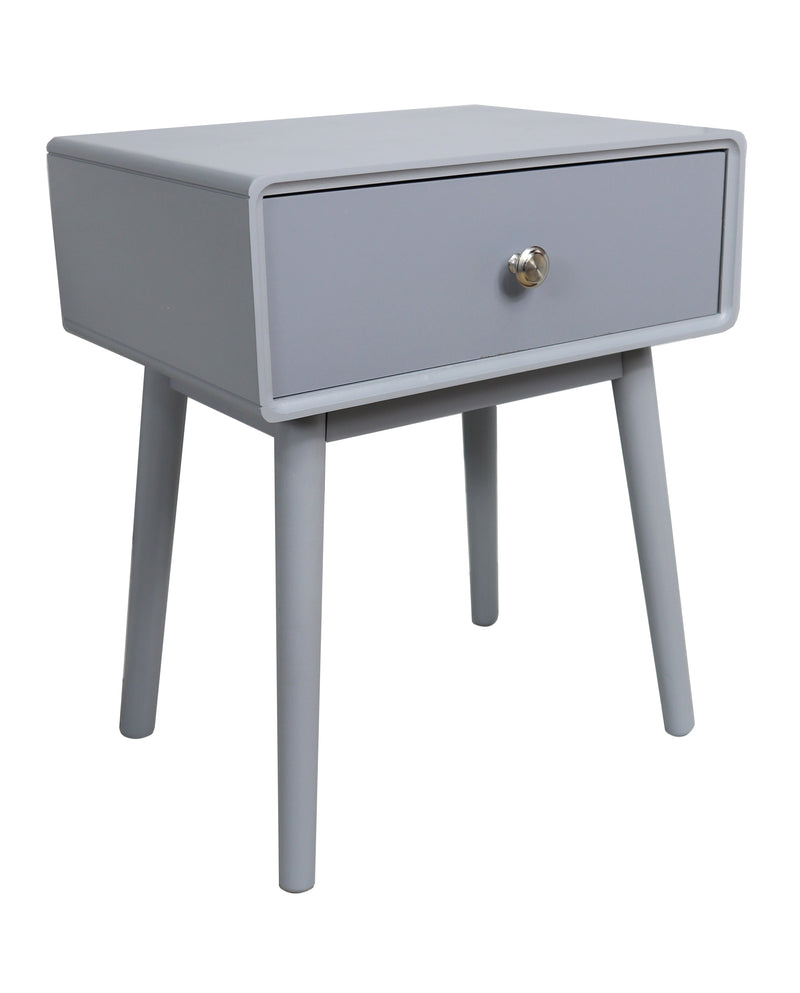 Niva Bedside Table With One Drawer ,Grey (6991164735651)