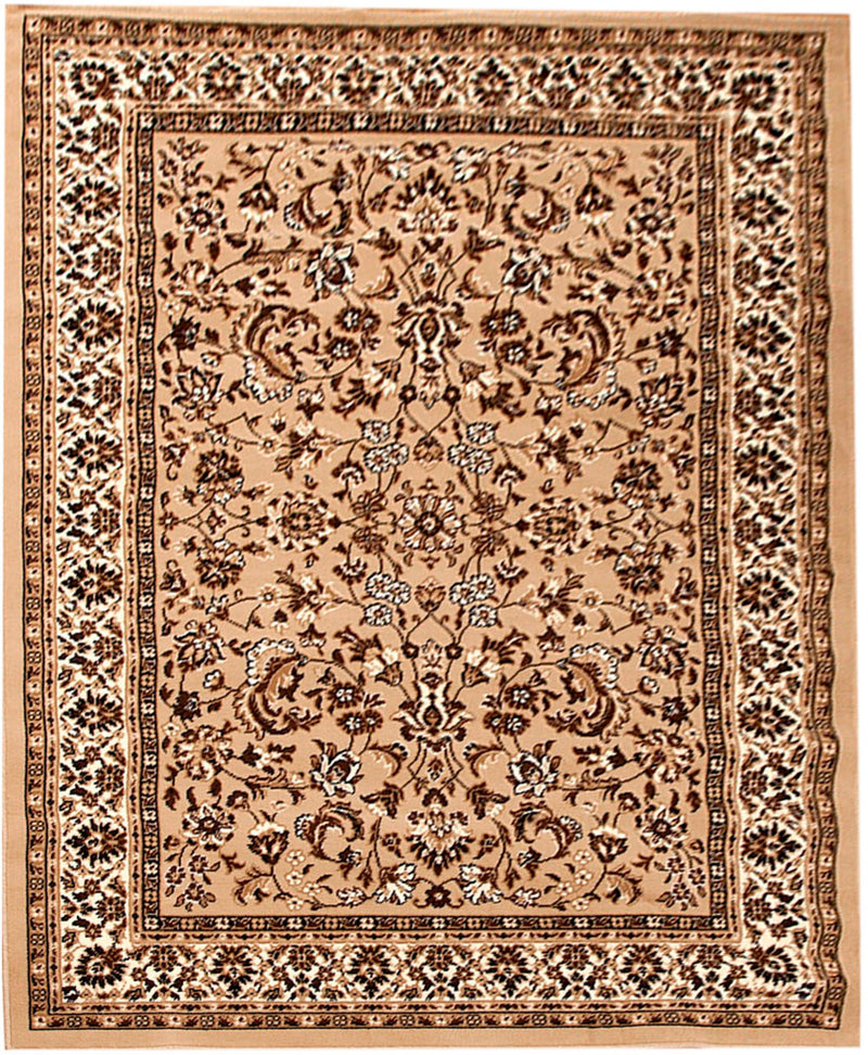 Traditional Style Rug 120 x 170cm Ivory/Coffee (6024413544611)