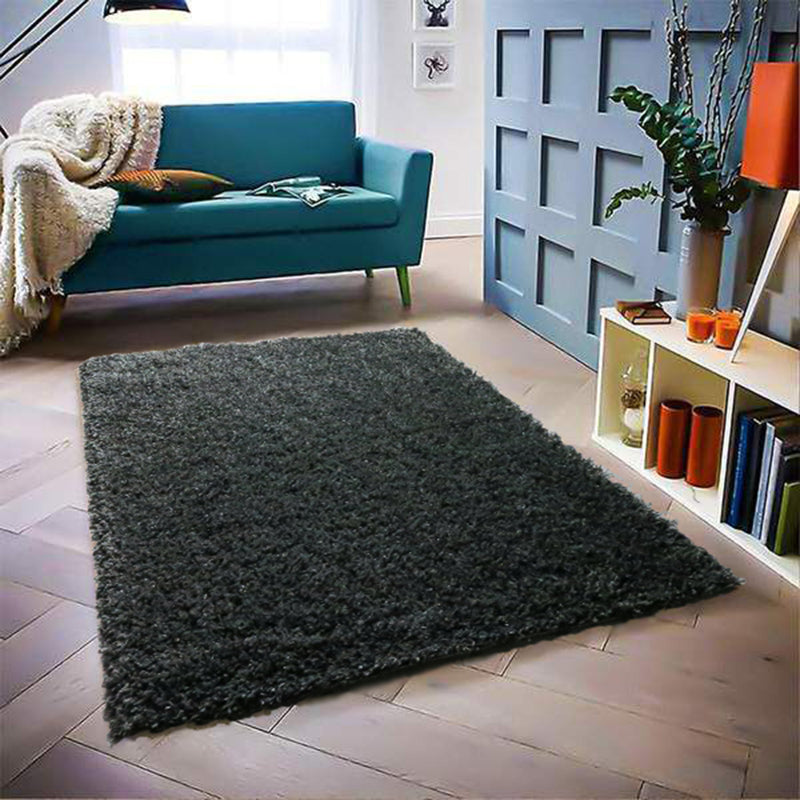 Glamour Shaggy Grey Rug with Silver Tip Fibres-120x170cm (6024399814819)