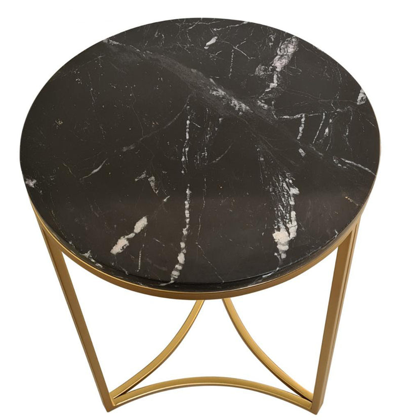 Gabriella Accent Side Table, Black Marble (7803673018580)