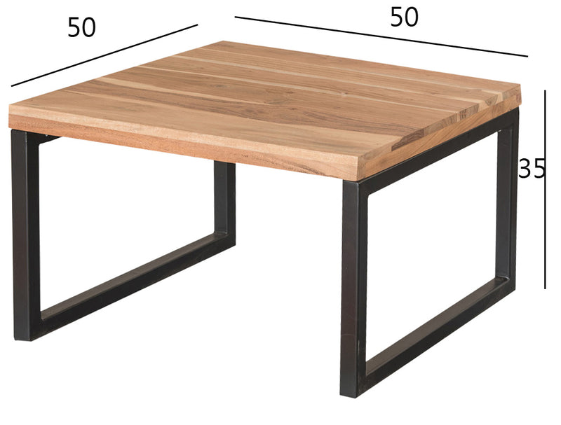 Mala Solid Acacia Wood Coffee Table/Side Table (50x50x35 cm) (6024404926627)