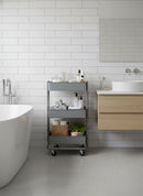 Lena 3-Tier Storage Rolling Cart, For Office/Beauty Salon/Home,Grey