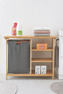 Happer Bamboo Laundry Storage and Hamper Organizer