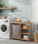 Happer Bamboo Laundry Storage and Hamper Organizer