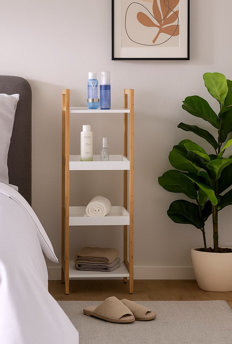 Kassi 4-Tier Bamboo Storage Shelf/Bookshelf