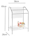 Freestanding Towel Rack With Bottom Shelf,Chrome