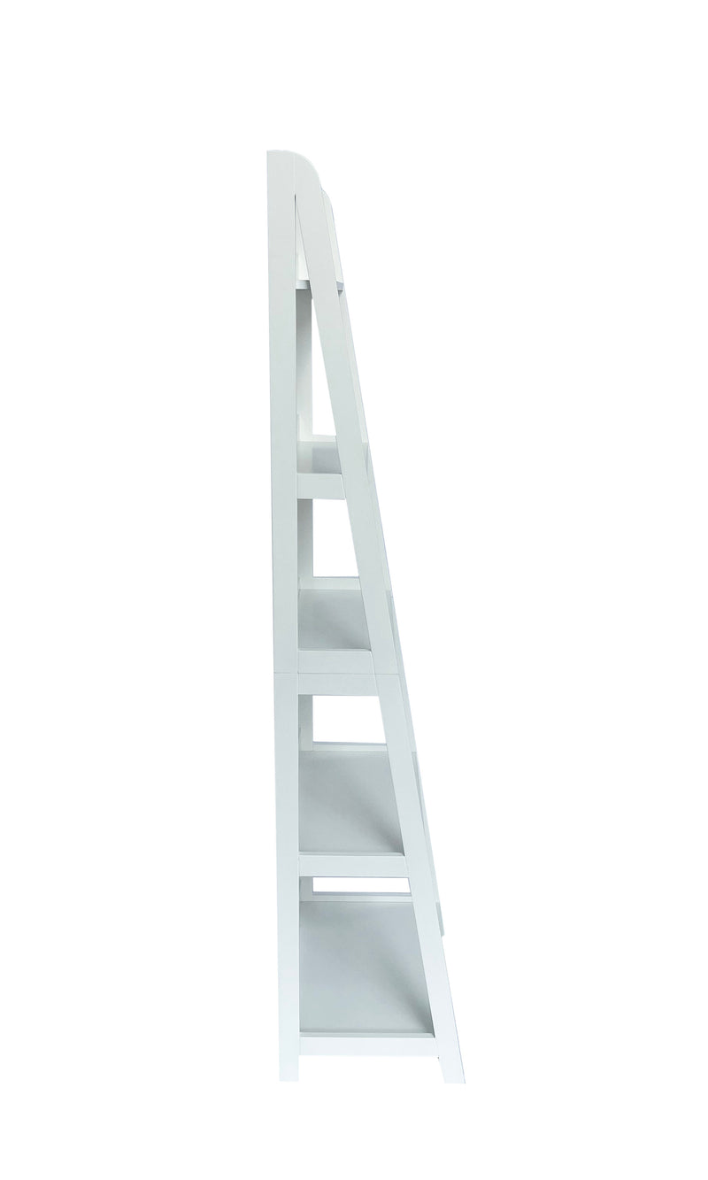 Free Standing 5-Tier Ladder Bookshelf/Display Shelf,White