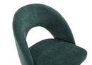 Set Of 2 Lincoln Swivel Barstool w Padded Seat and Black Base-Green Linen,BST20GN - Aspect Furniture Store
