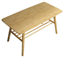 Nikko Bamboo Coffee Table With Shelf,Natural Bamboo