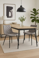 Set Of 2 Upholstered Melrose Dining Chairs, Grey