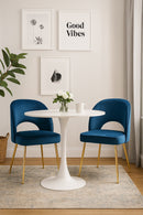 Set of 2 Royal Blue Accent Chairs