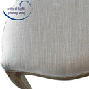 French style Jade Dressing Table Stool , White Washed Wood, Beige Cushion,CH081BG - Aspect Furniture Store