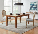 French Style Solid Wood Frame Rattan Back Lillie Dining Chair,Set Of 2-Grey Linen - Aspect Furniture Store