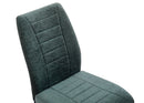 Set Of 2 Anna Upholstered Dining Chairs Black Metal Legs,Green Fabric-CH79GN - Aspect Furniture Store