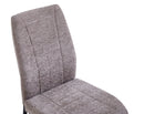 Set Of 2 Anna Upholstered Dining Chairs Black Metal Legs,Light Brown Fabric-CH79LBR - Aspect Furniture Store
