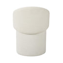 Beth Boucle Dressing Table Storage Stool, White-CH80W - Aspect Furniture Store