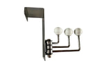 Over The Door Hooks Hanger with 3 Ceramic Rotating Hooks, White