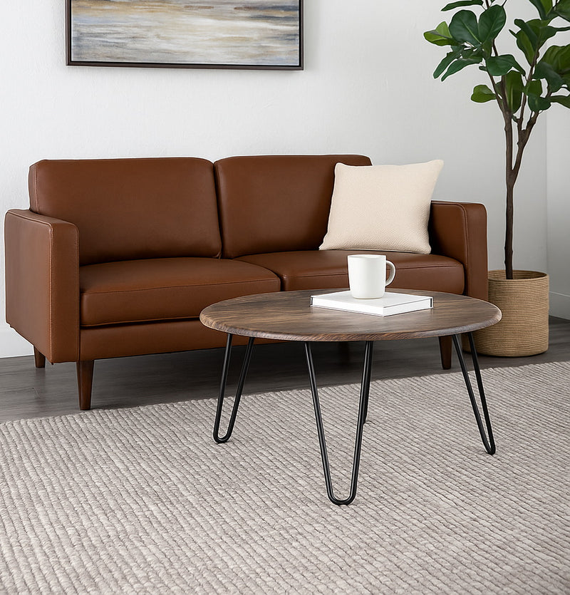 Brockton Round Vintage Manufactured Wooden Coffee Table