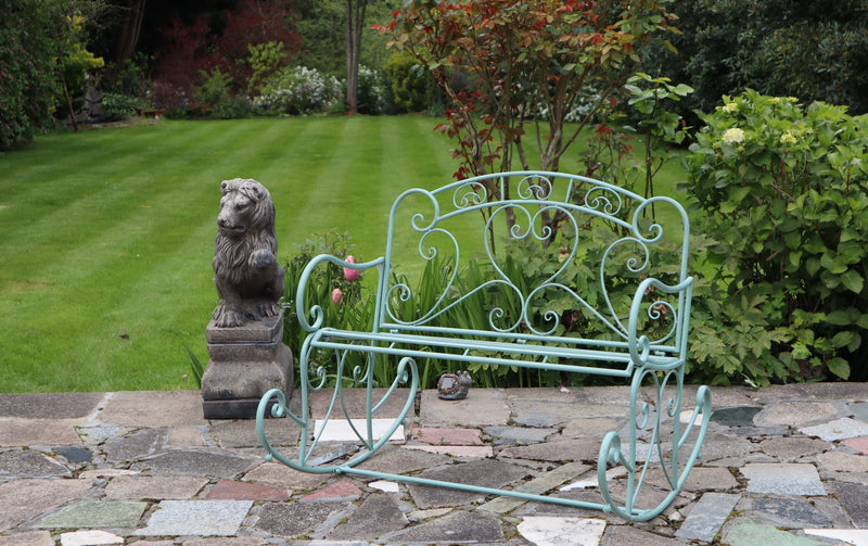 Salvora Metal Rocking Garden Bench, Sage Green-GF10SG-KD