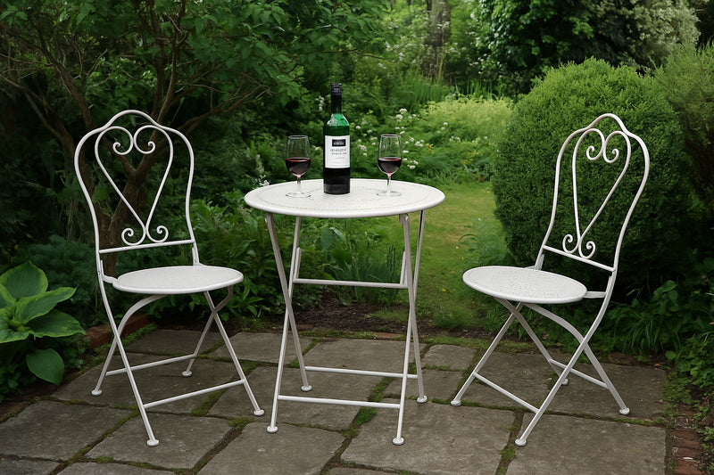 French Style Metal Bistro Set,Cholet Bistro Set,Antique White