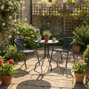 Eden 3 Pieces Rattan Bistro Set ,Grey-GF14GY - Aspect Furniture Store