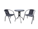 Eden 3 Pieces Rattan Bistro Set ,Grey-GF14GY - Aspect Furniture Store