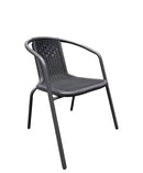 Eden 3 Pieces Rattan Bistro Set ,Grey-GF14GY - Aspect Furniture Store