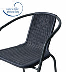 Eden 3 Pieces Rattan Bistro Set ,Grey-GF14GY - Aspect Furniture Store
