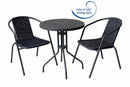 Eden 3 Pieces Rattan Bistro Set ,Grey-GF14GY - Aspect Furniture Store