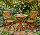 Katie Folding Garden Balcony 3 Pieces Bistro Set ,100% FSC Acacia Wood-GF16 - Aspect Furniture Store