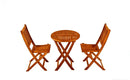 Katie Folding Garden Balcony 3 Pieces Bistro Set ,100% FSC Acacia Wood-GF16 - Aspect Furniture Store