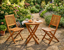 Katie Folding Garden Balcony 3 Pieces Bistro Set ,100% FSC Acacia Wood-GF16 - Aspect Furniture Store