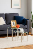 Lisbon Nesting/Side End Tables-Clear
