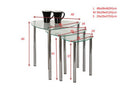 Arena Set of 3 Nesting Tables-Clear