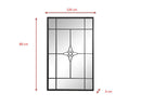 Cathedral Style Black Metal Window Mirror