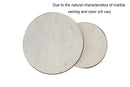 Monti Marble Round Nest of 2 Tables in White with Gold Metal Bases