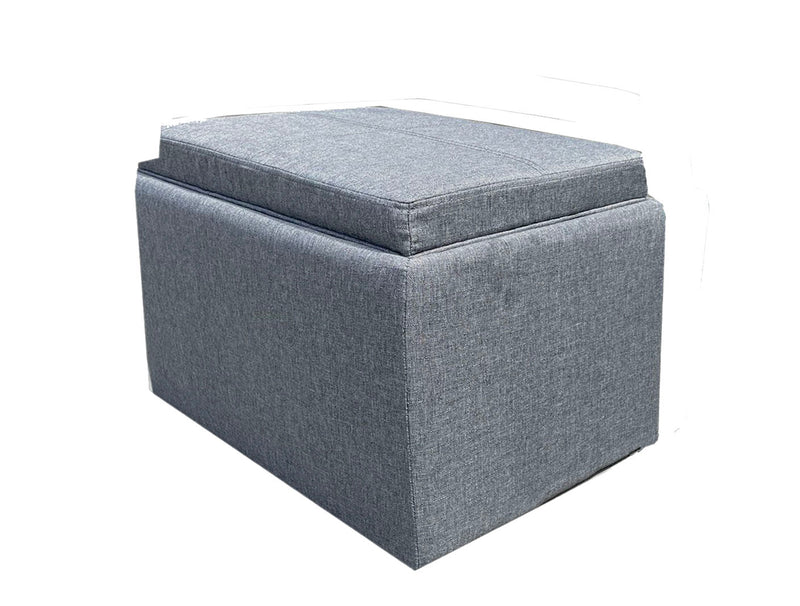 Merton Grey Storage Ottoman Bench