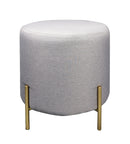 Valentine Ottoman,Footstool, Light Grey Linen (OT71GY-OTM)