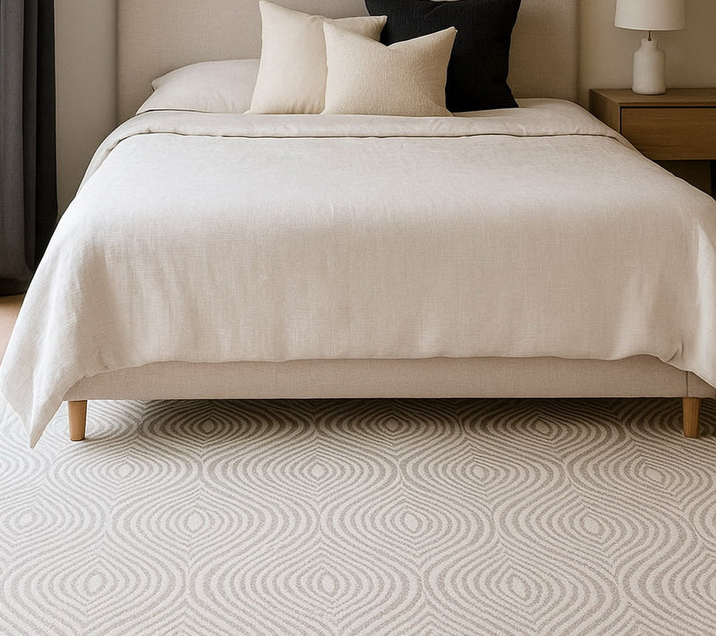 Coptic Soft Touch Patterned Area Rug,Cream,120 x 170 cm