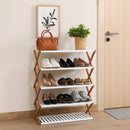 Folding Bamboo Shoe Rack/Organizer Shelf-5 Tier