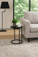 Paloma Round Side Table, Matte Black