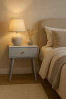 Niva Bedside Table With One Drawer ,Grey