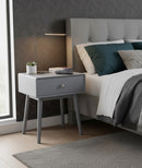 Niva Bedside Table With One Drawer ,Grey