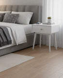 Niva Bedside Table With One Drawer ,White