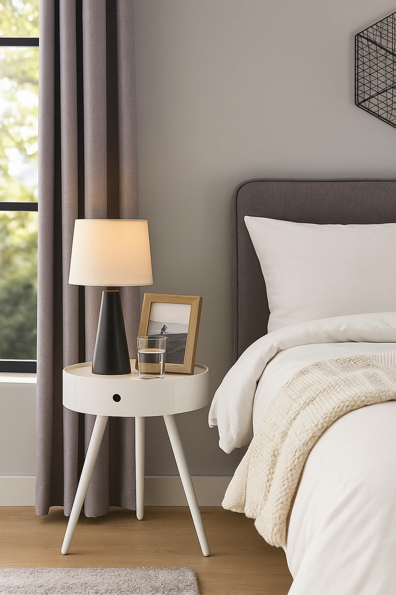 Anika Bedside Table ,White