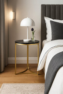 Gabriella Accent Side Table, Black Marble